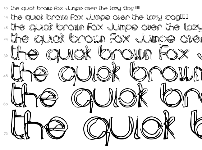 Area font waterfall
