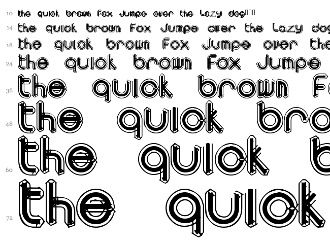 Area font waterfall