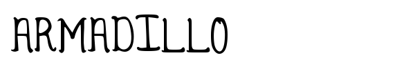 Armadillo font