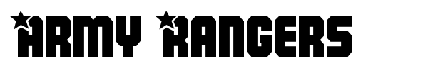 Army Rangers font preview