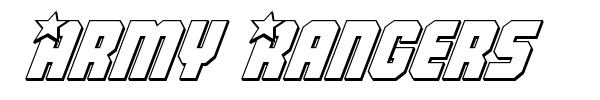 Army Rangers font preview