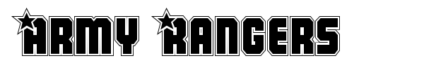 Army Rangers font preview