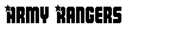 Army Rangers font preview