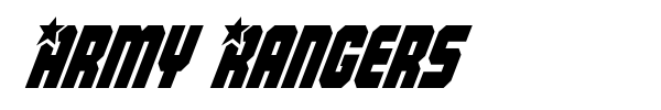 Army Rangers font preview