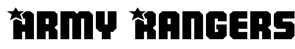 Army Rangers font preview