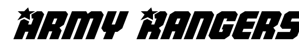 Army Rangers font preview