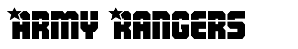 Army Rangers font preview