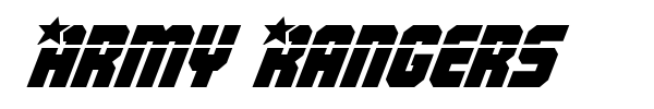 Army Rangers font preview