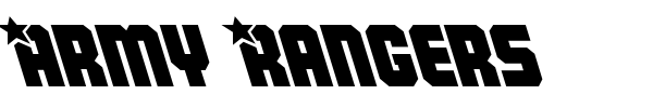 Army Rangers font preview