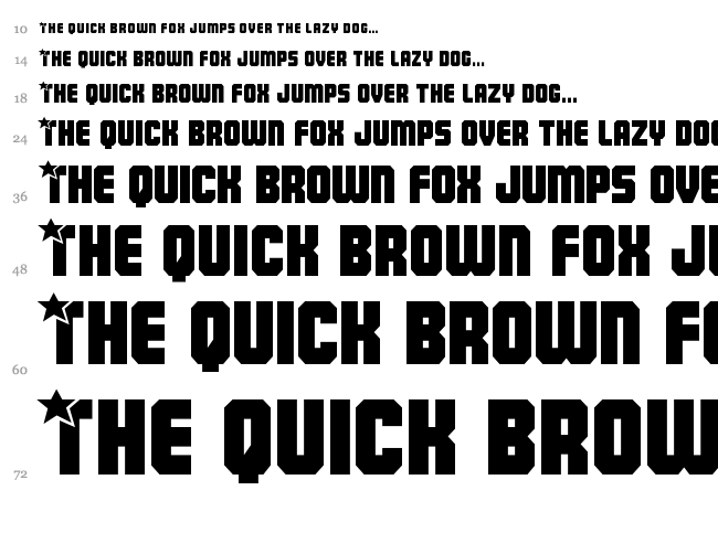 Army Rangers font waterfall