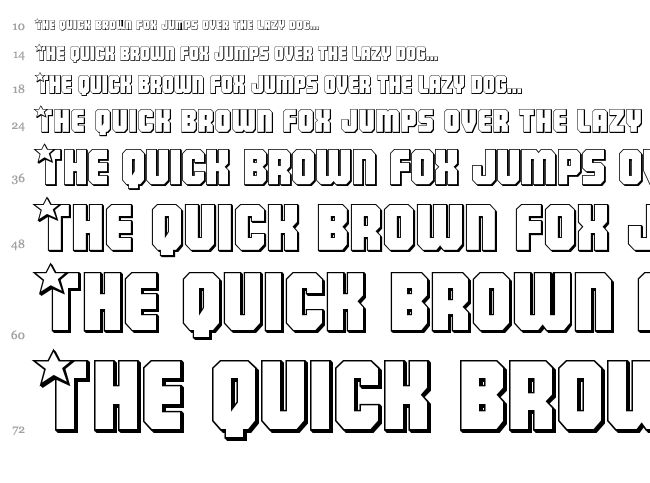 Army Rangers font waterfall