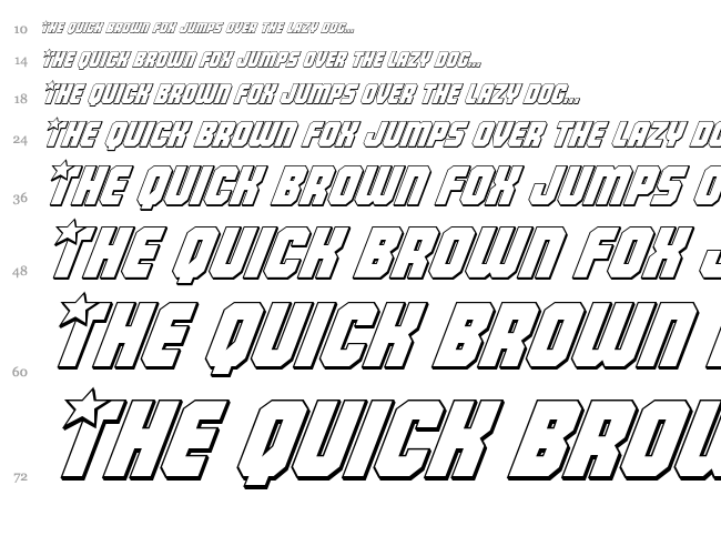 Army Rangers font waterfall