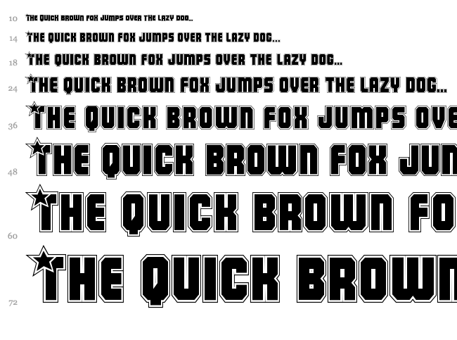 Army Rangers font waterfall