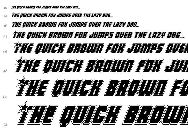 Army Rangers font waterfall