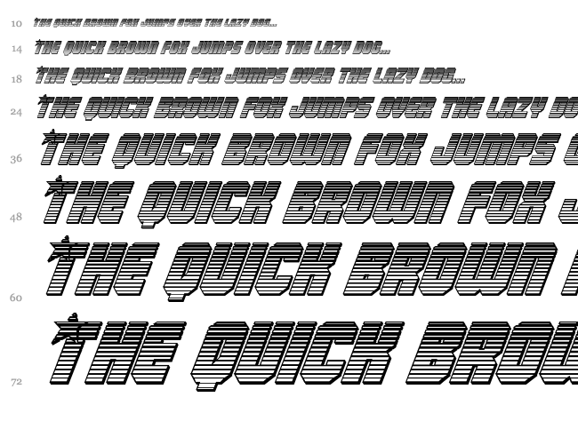 Army Rangers font waterfall