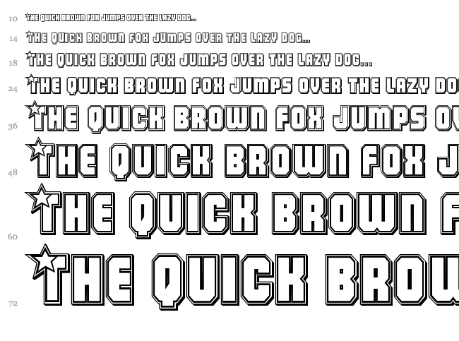 Army Rangers font waterfall