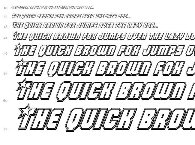 Army Rangers font waterfall