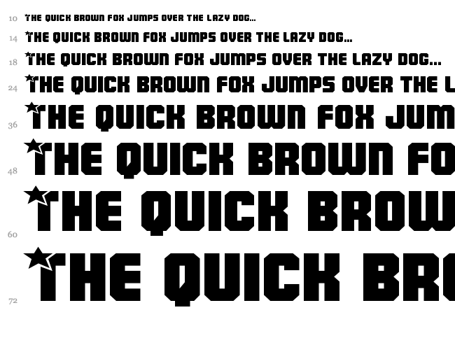 Army Rangers font waterfall