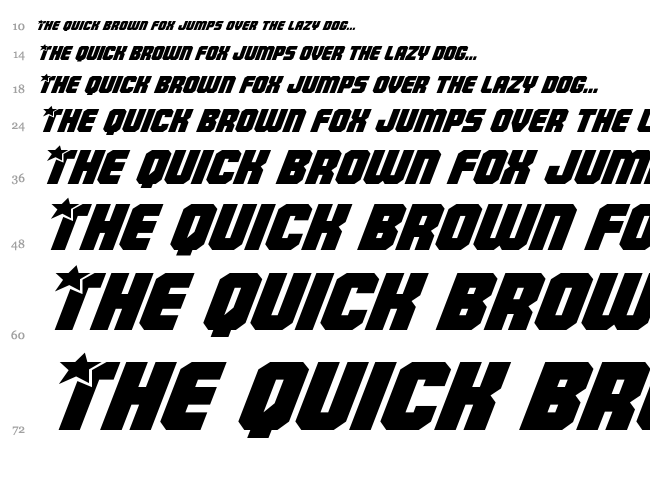 Army Rangers font waterfall