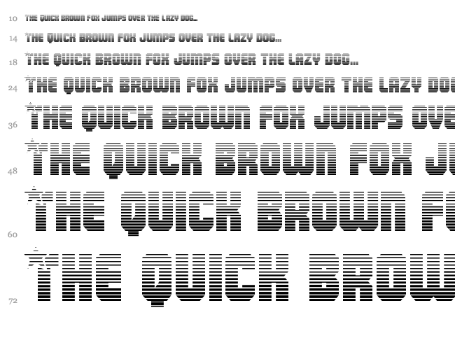Army Rangers font waterfall