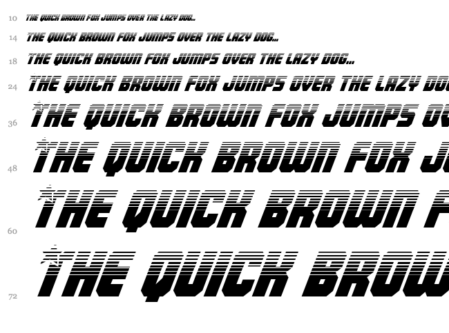 Army Rangers font waterfall