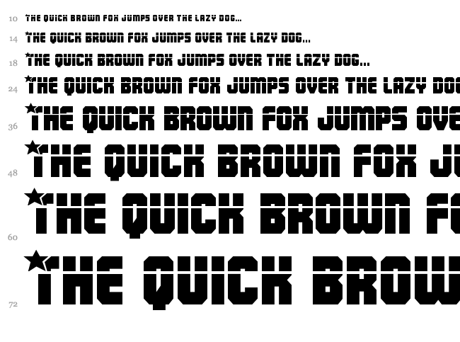 Army Rangers font waterfall