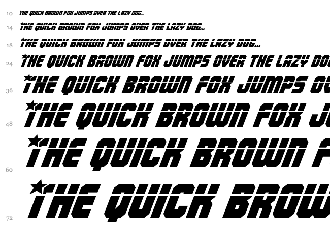 Army Rangers font waterfall