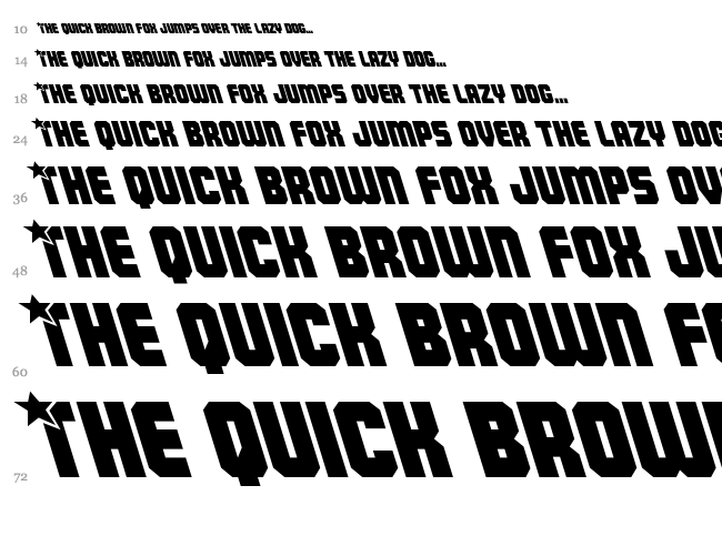 Army Rangers font waterfall