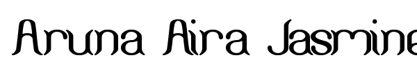 Aruna Aira Jasmine font