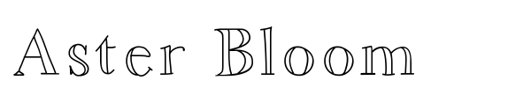 Aster Bloom font