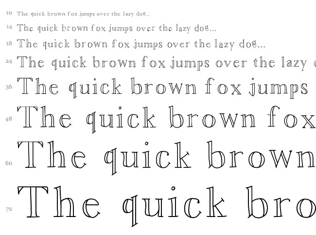 Aster Bloom font waterfall