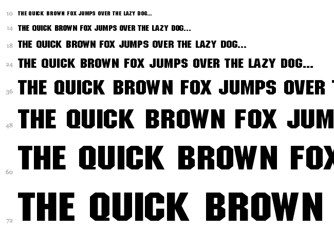Atrox font waterfall