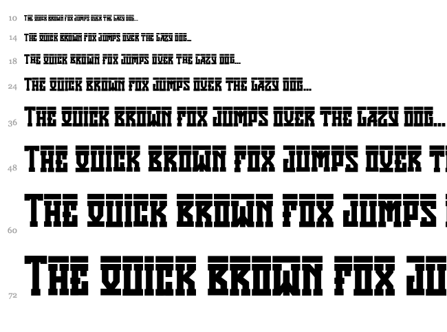 Attila font waterfall