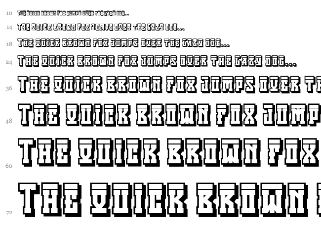 Attila font waterfall