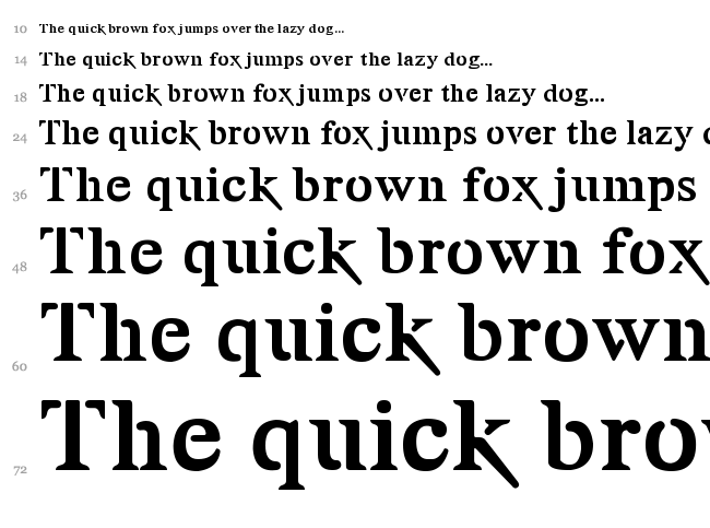 Awery font waterfall