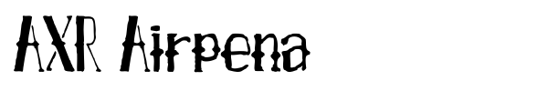 AXR Airpena font