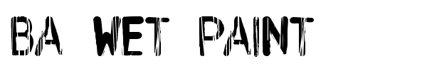 BA Wet Paint font