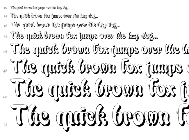 Babalu font waterfall