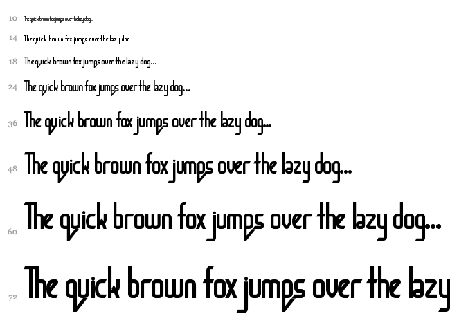 Bacon Request font waterfall