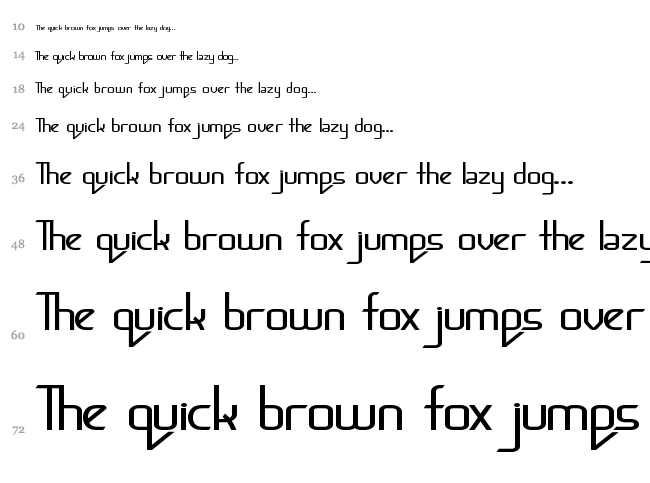 Bacon Request font waterfall