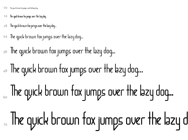 Bacon Request font waterfall