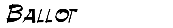 Ballot font