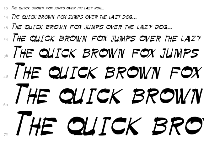 Ballot font waterfall