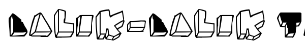 Balok-Balok Tak Sempurna font
