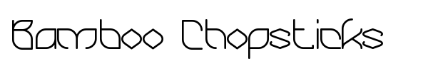 Bamboo Chopsticks font
