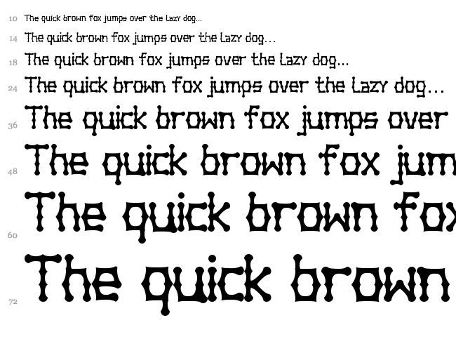 Bambuchinnox font waterfall