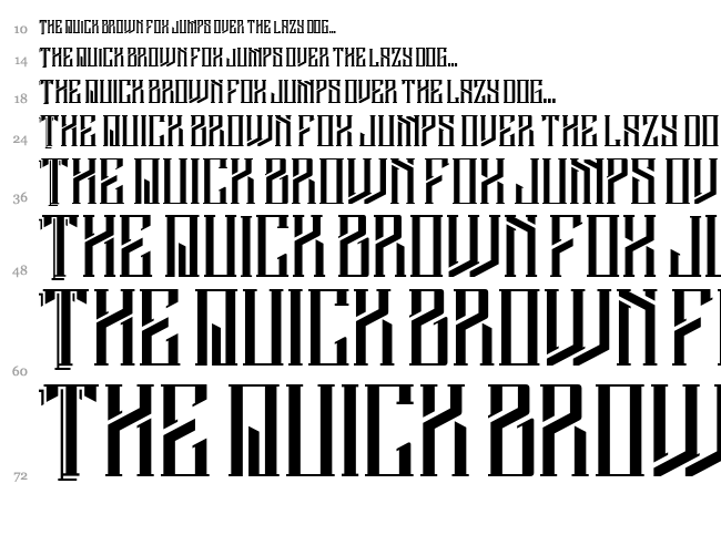 Barbarossa font waterfall