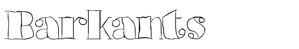 Barkants font