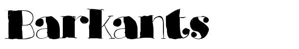 Barkants font preview