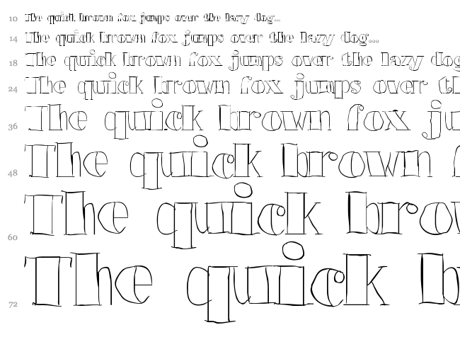 Barkants font waterfall